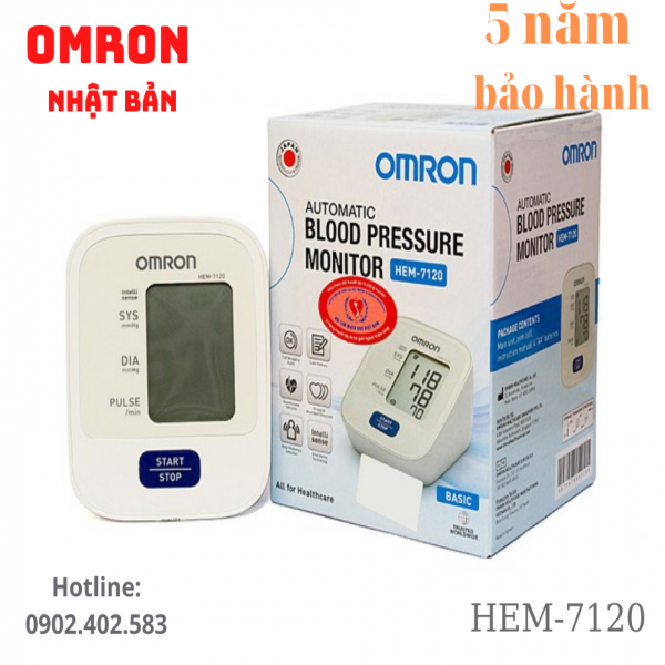 Máy đo huyết áp điện tử bắp tay Omron HEM- 7120 Nhật Bản
