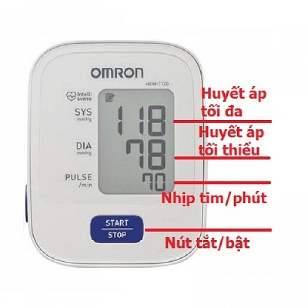 Máy đo huyết áp điện tử bắp tay Omron HEM- 7120 Nhật Bản