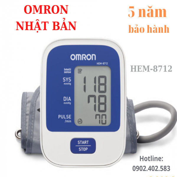 Máy đo huyết áp tự động Omron  HEM-8712